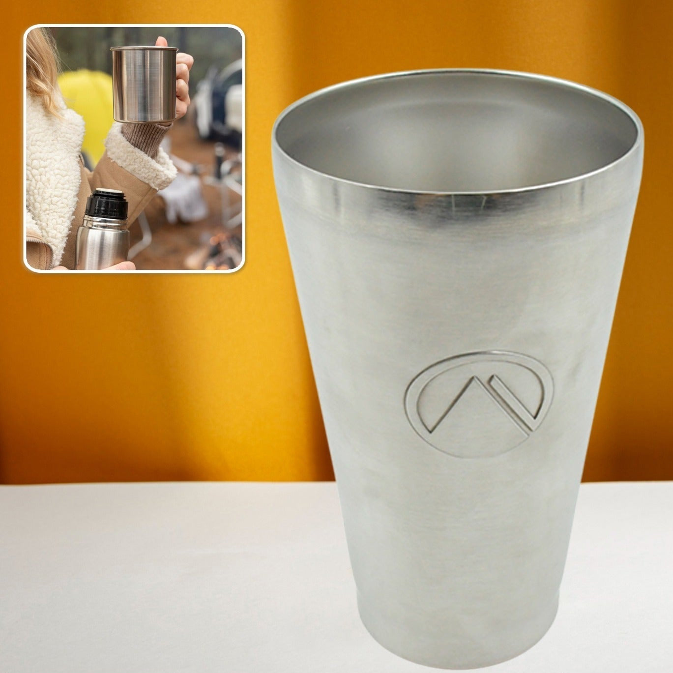 Stainless Steel Vacuum Insulated Travel Mug – Unbreakable Reusable Drinking Glass for Home & Office (1 Pc)