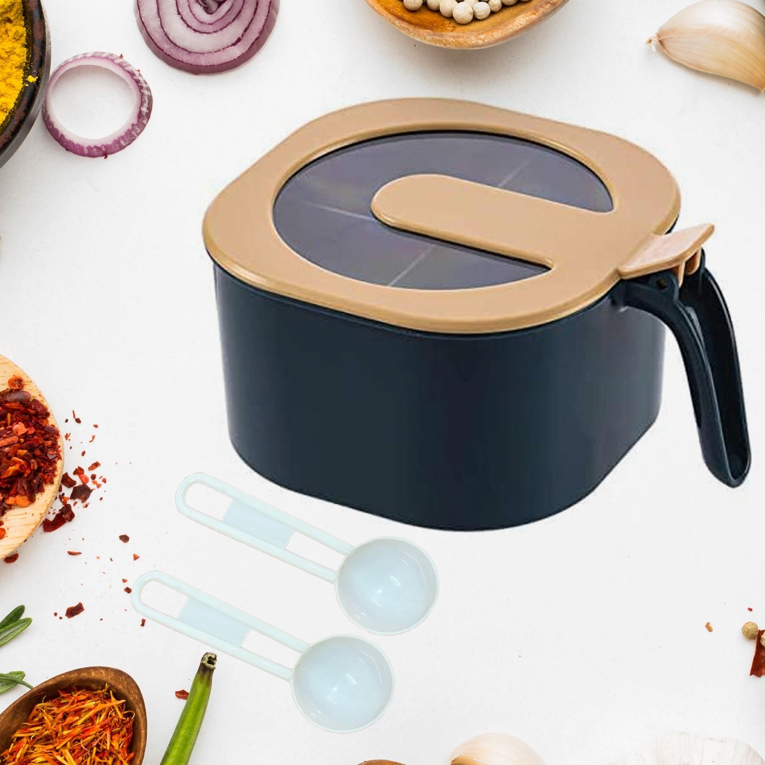 4-Section Masala Box for Kitchen