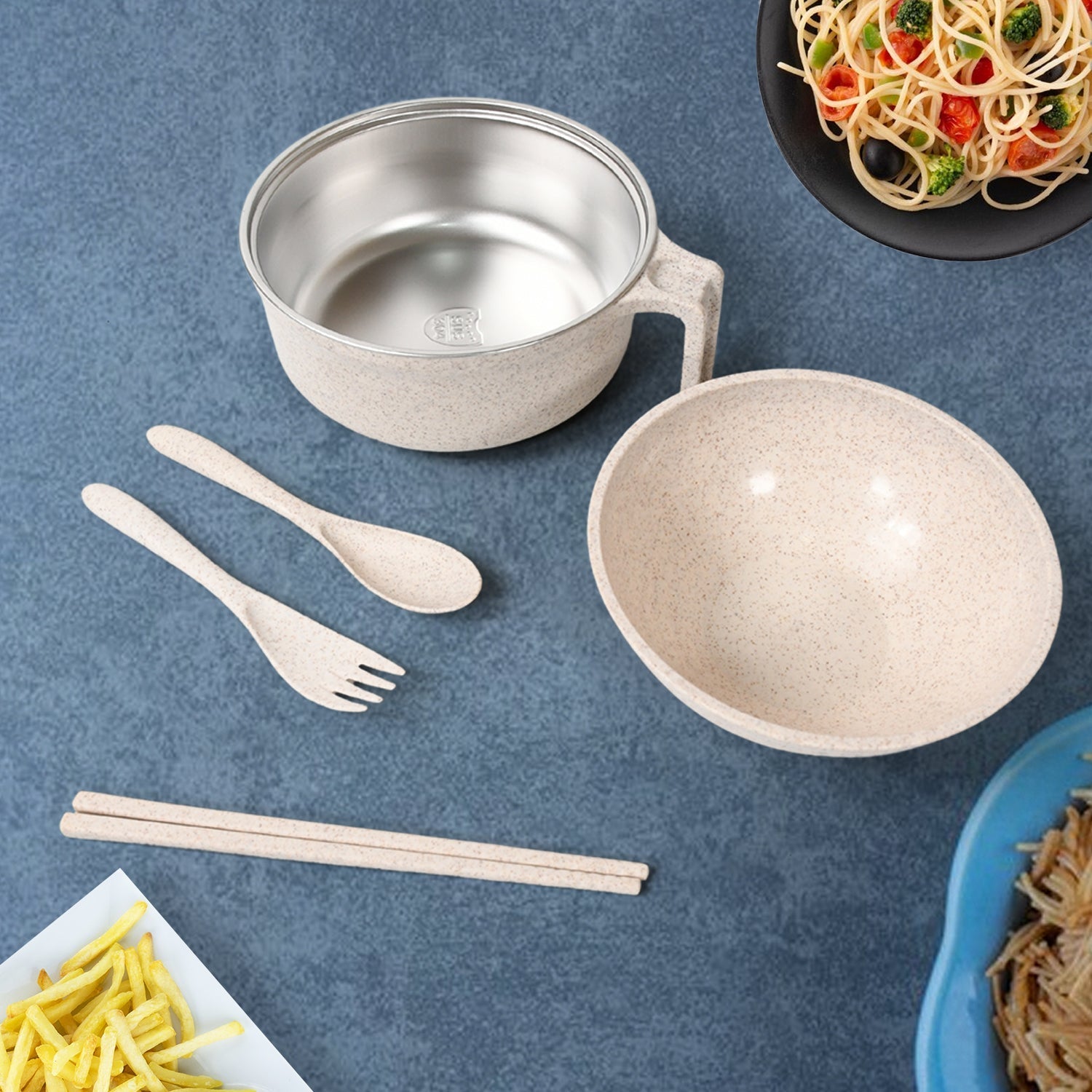 Rice Noodle Bowl Set with Lid