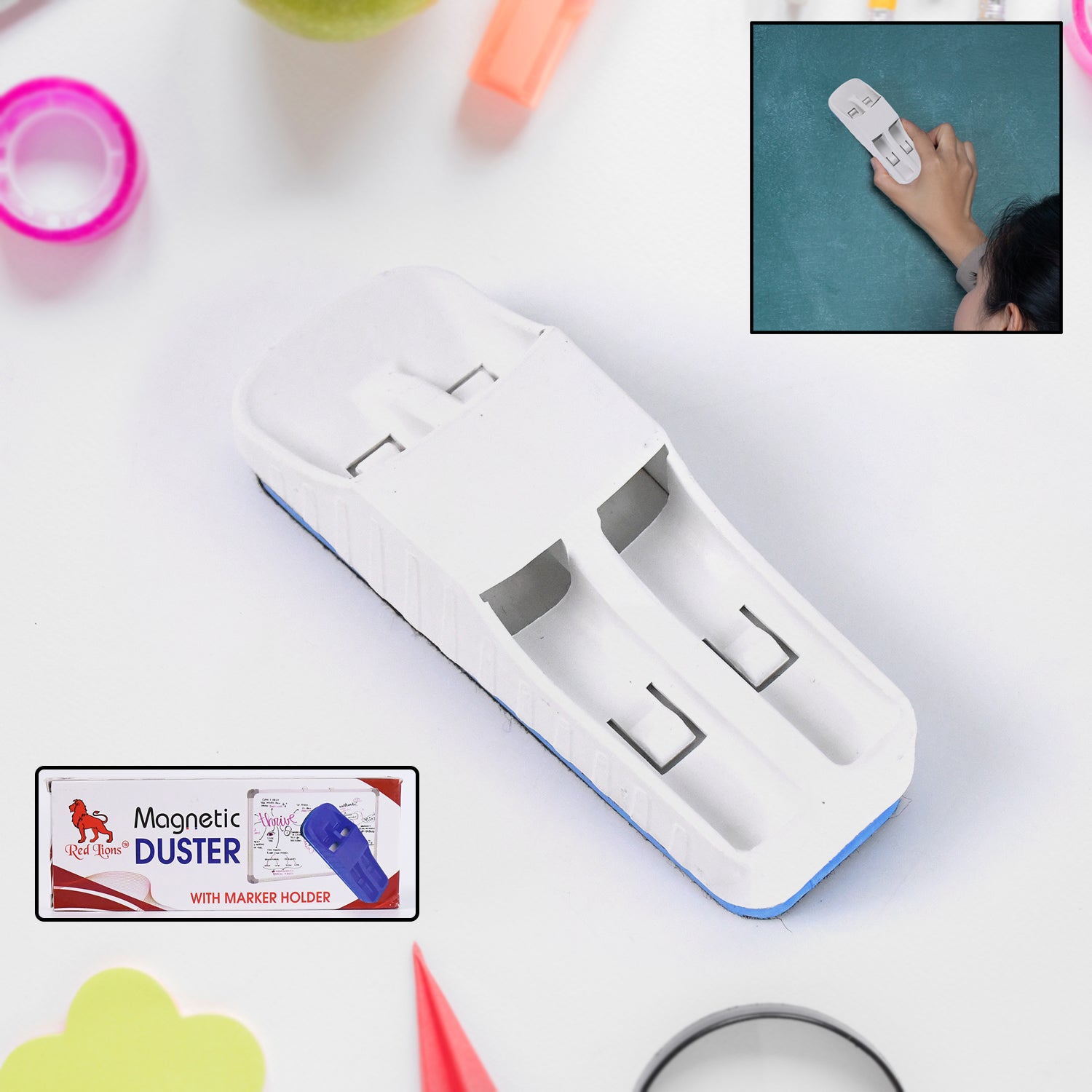 Magnetic Duster with Marker Holder