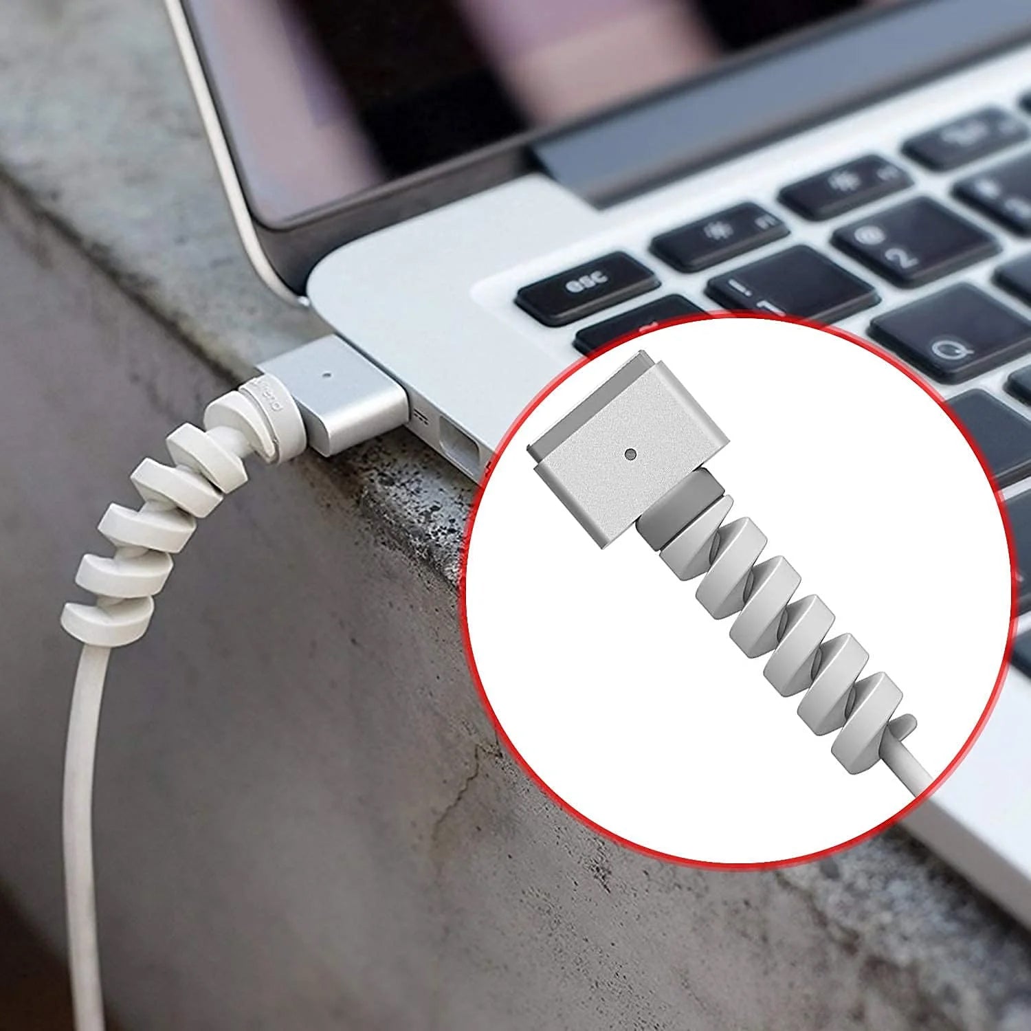 Spiral Cable Protector for Charging Cords - Pack of 10