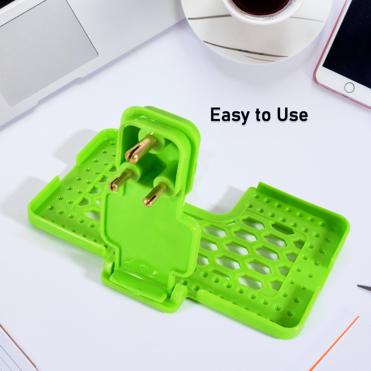 Wall-Mounted Mobile Holder for Charging - Green