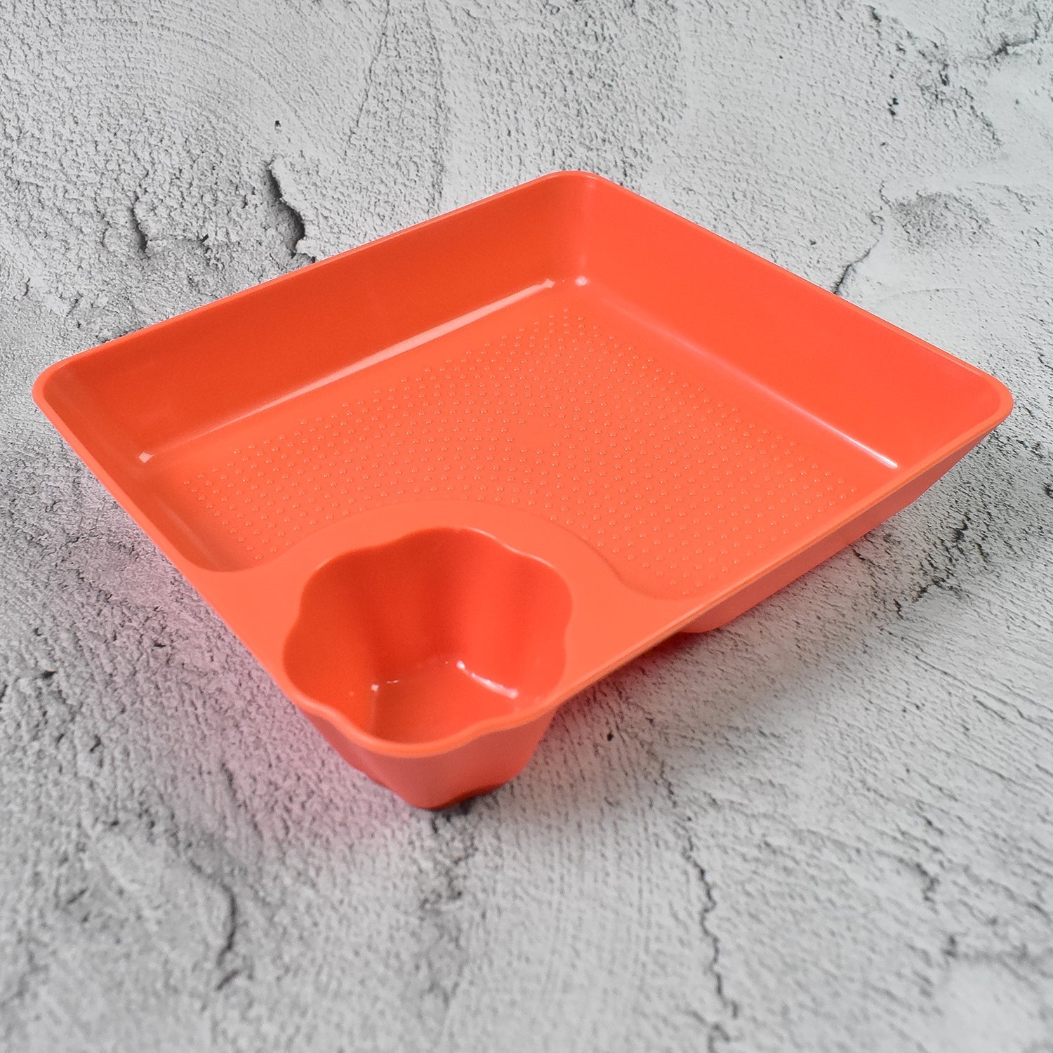 Plastic Plate with Dipping Saucer