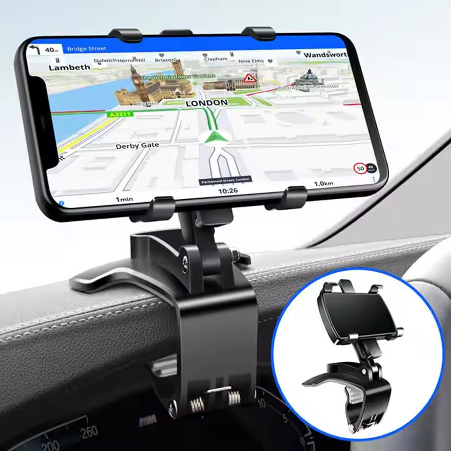 360° Rotating Car Phone Holder Clip