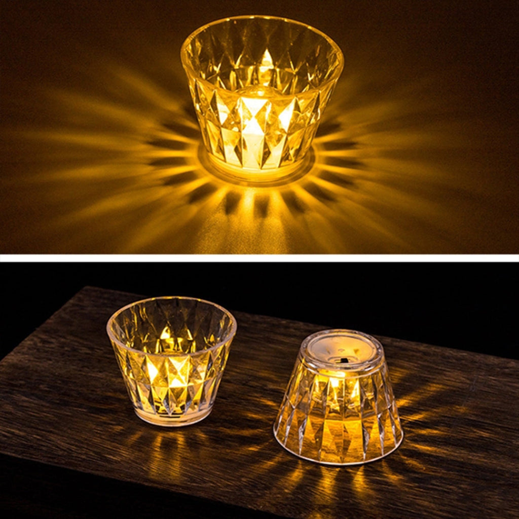 Cup Shape Crystal Table Lamp - Set of 2