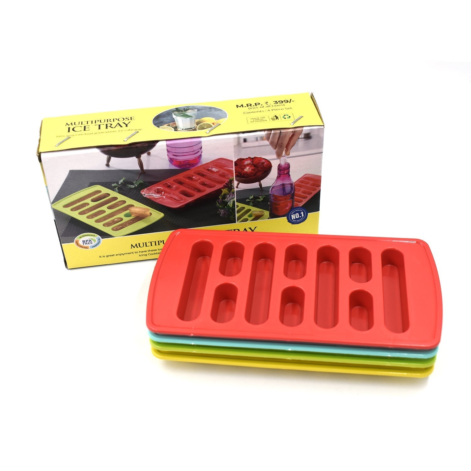 4-Piece Fancy Ice Tray Set