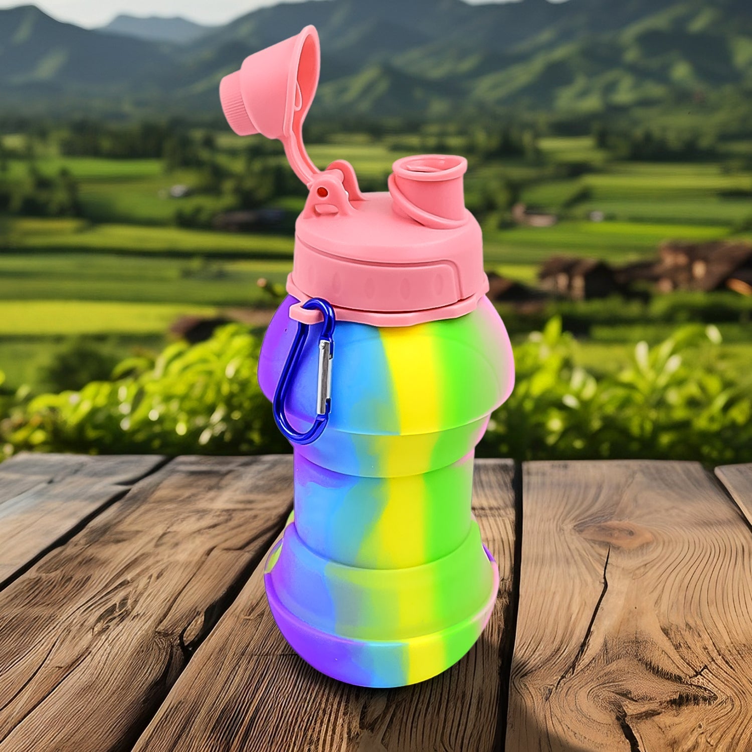 Collapsible Silicone Sports Bottle - 260ml