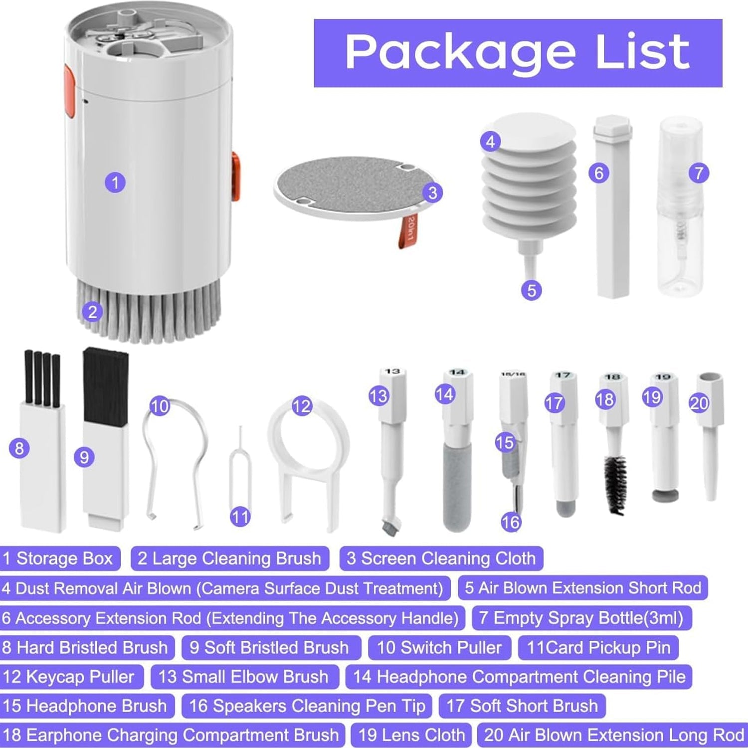 20-in-1  Tech Cleaning Tools