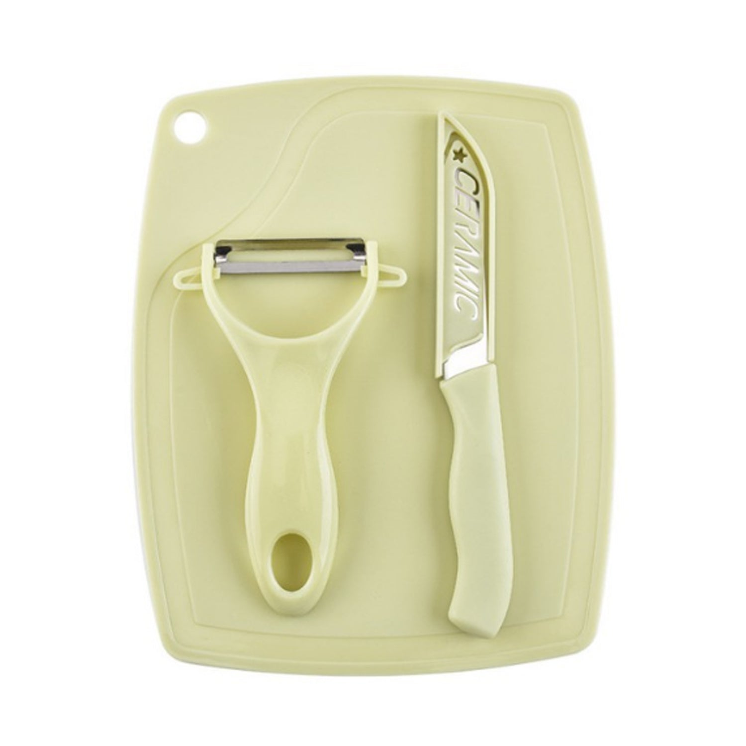 Kitchen Knife Trio & Peeler Set