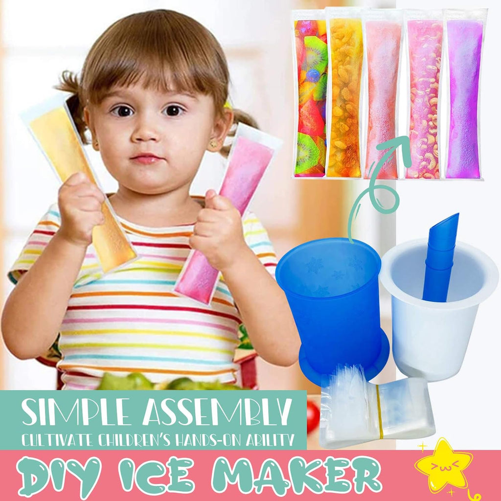 Manual Popsicle Maker with Reusable Molds