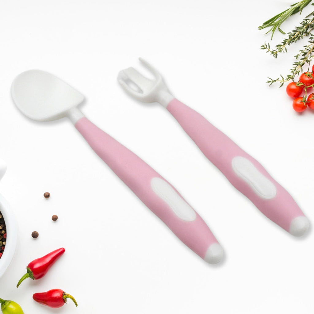 Bendable Silicone Kids Spoon & Fork Set