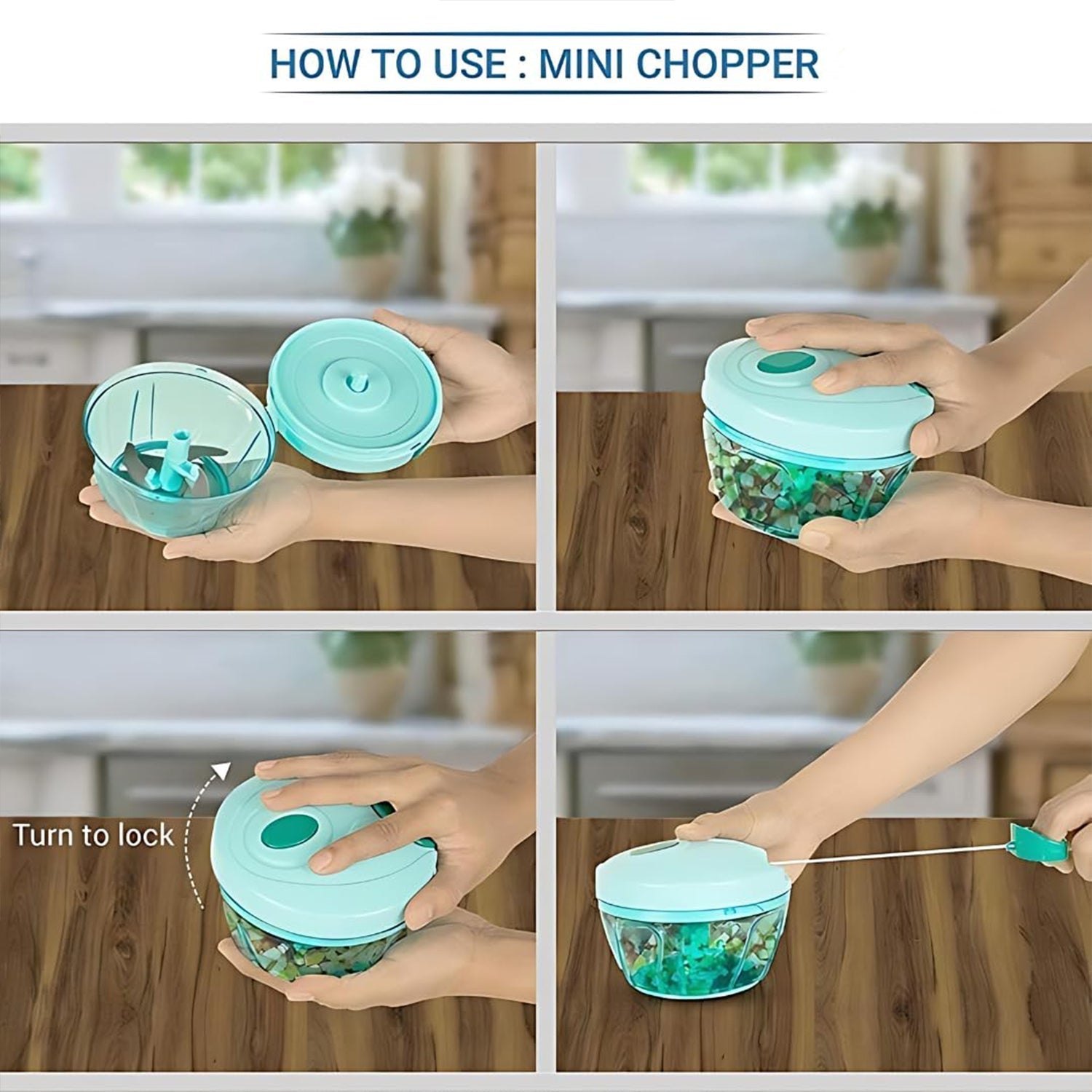 3-Blade Handy Chopper and Slicer - 450ml