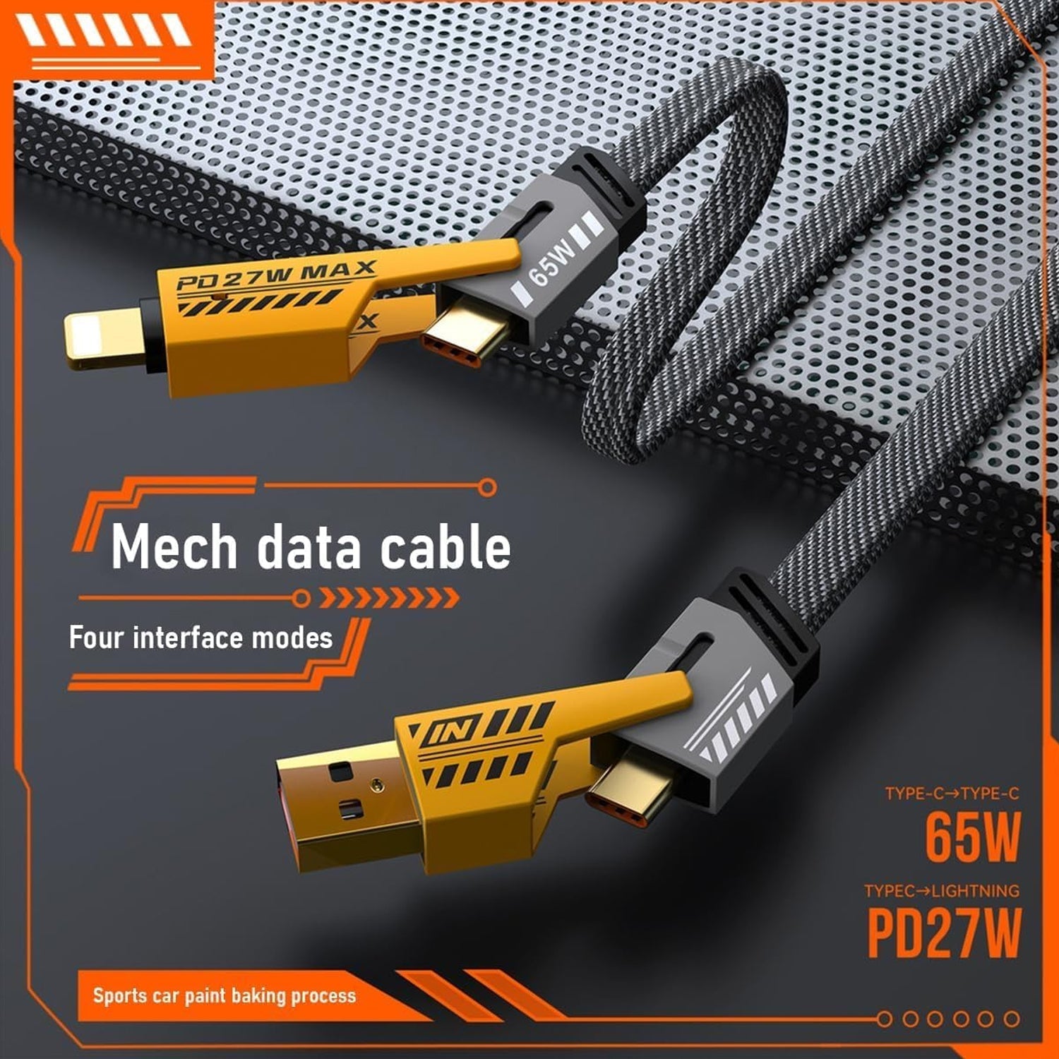4 in 1 Fast Charging Data Cable - 65w