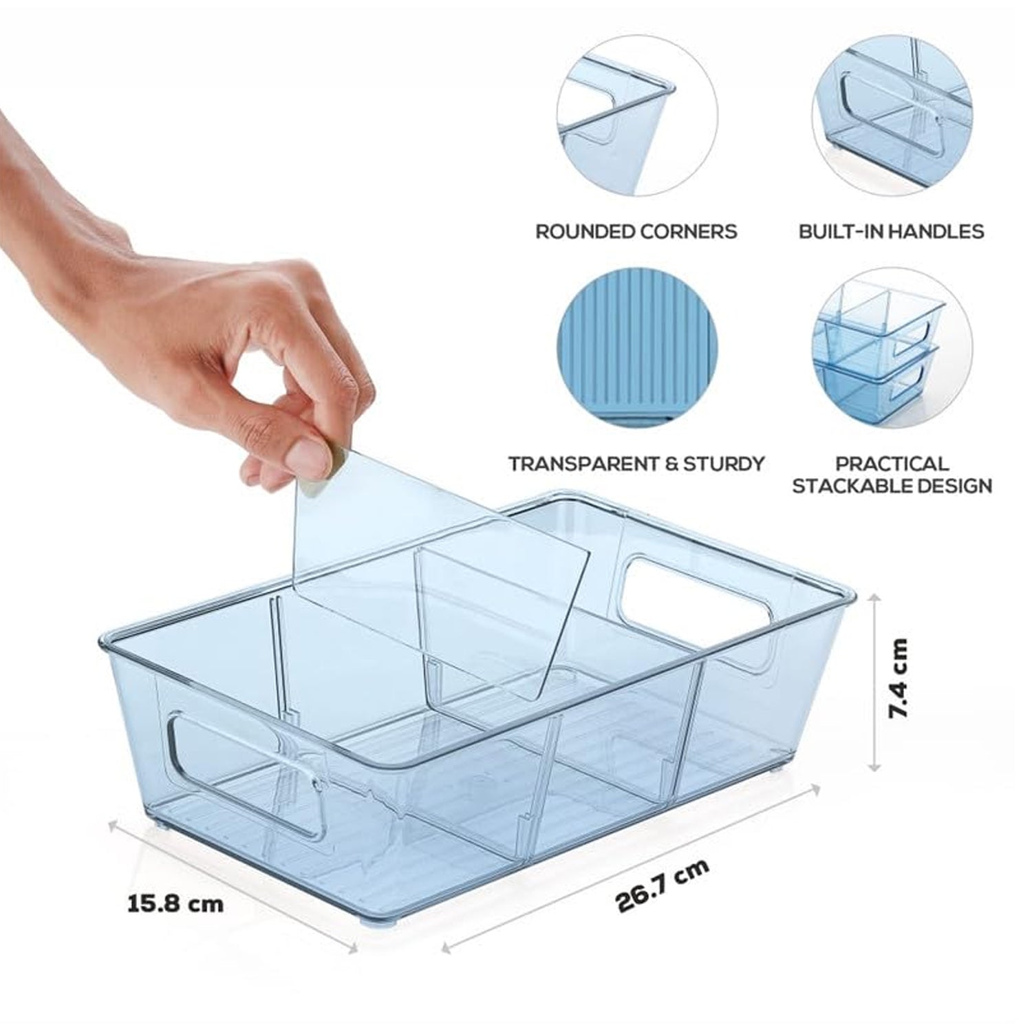 Stackable Fridge Organizers - Set of 2