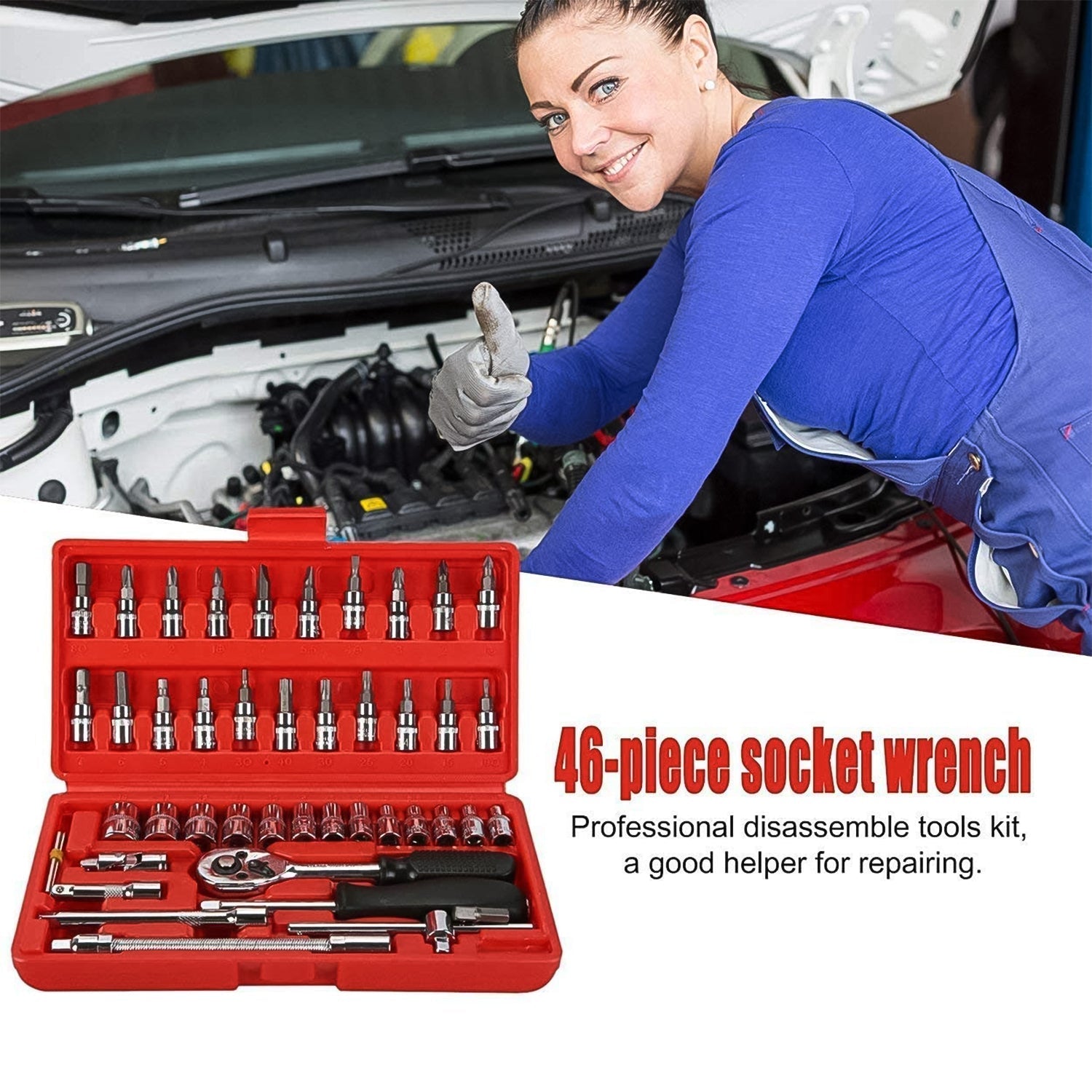 46-Combination Socket Repair Kit