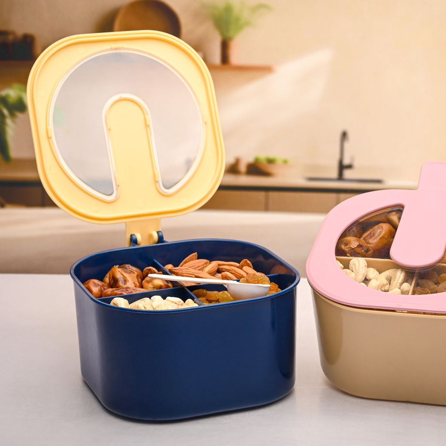 4-Section Masala Box for Kitchen