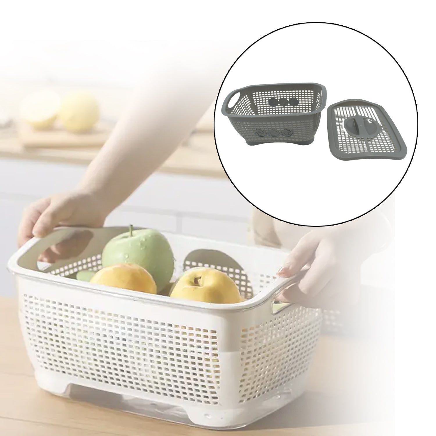 Multi-Use Storage Basket with Lid