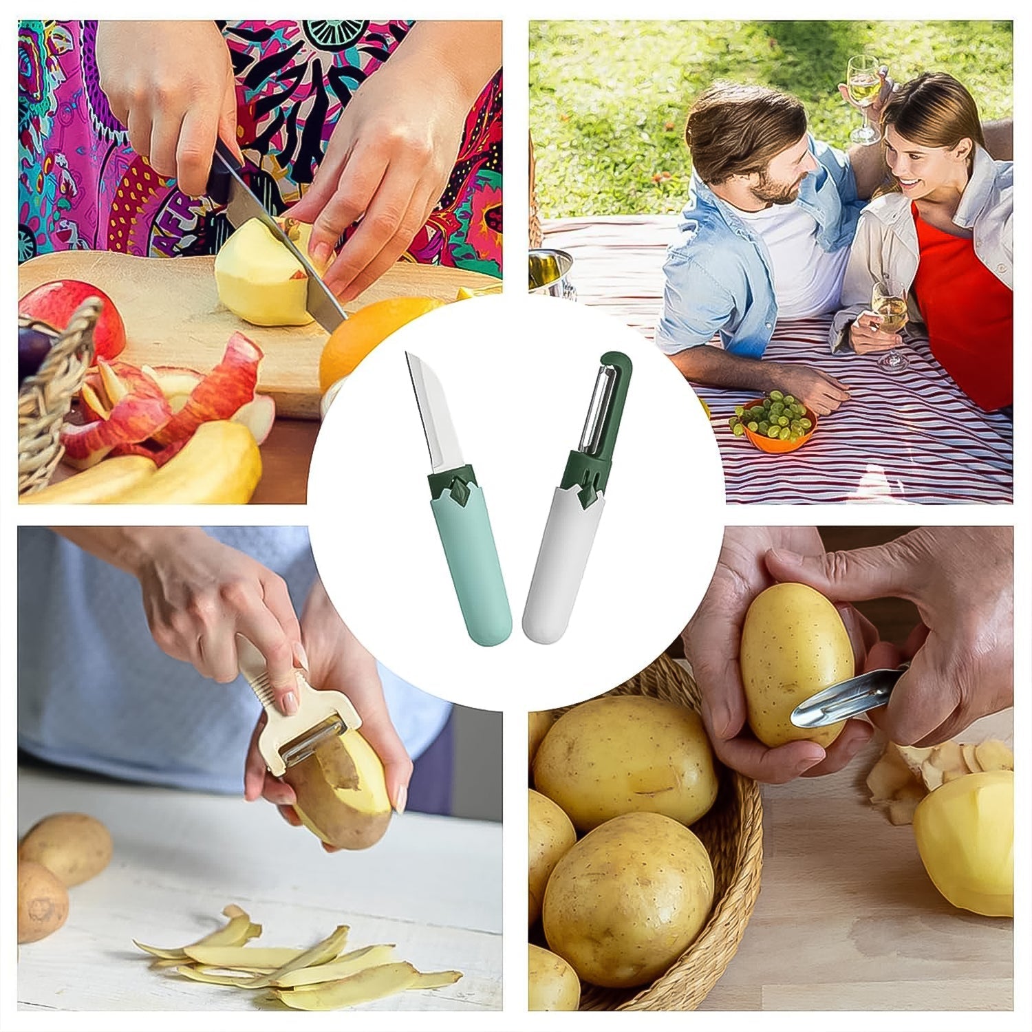 2-in-1 Multifunctional Knife and Peeler