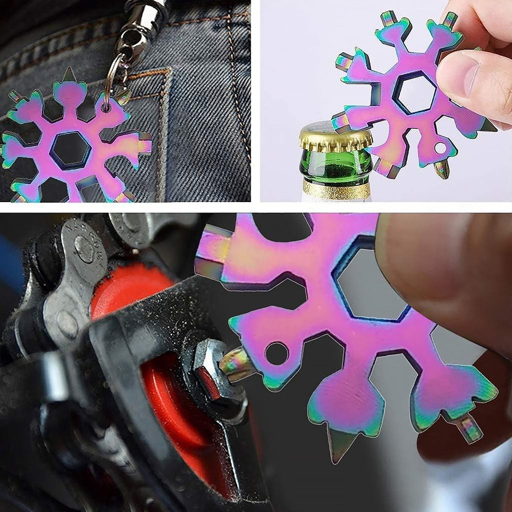 Durable 18-in-1 Snowflake Tool