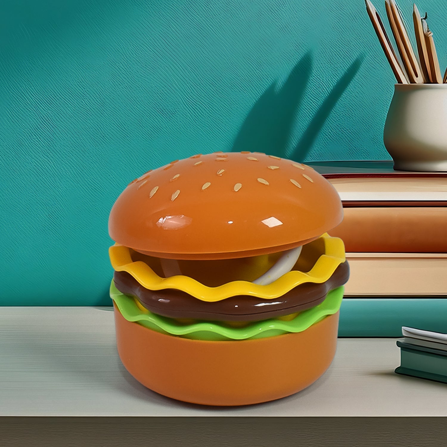 Burger Delight: Folding LED Night Lamp