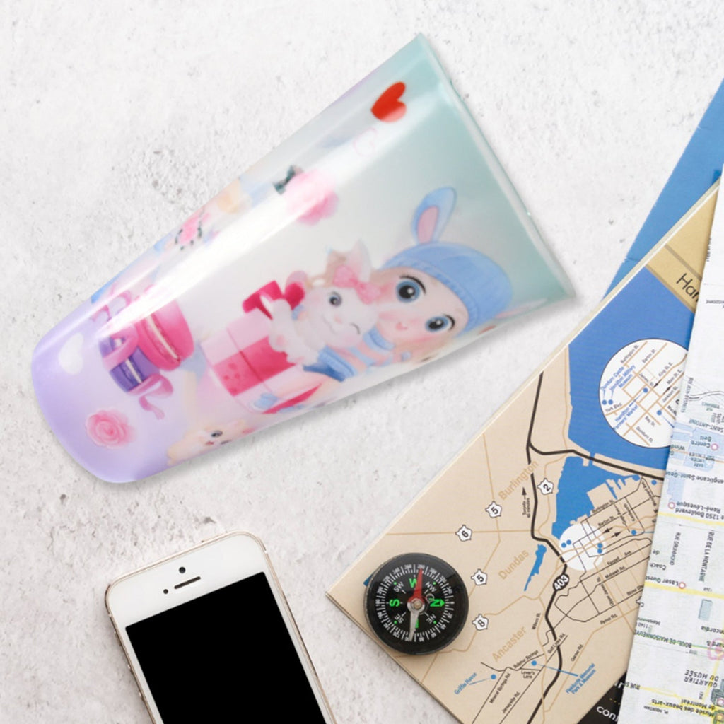 Unicorn Water Bottle with Straw & Light
