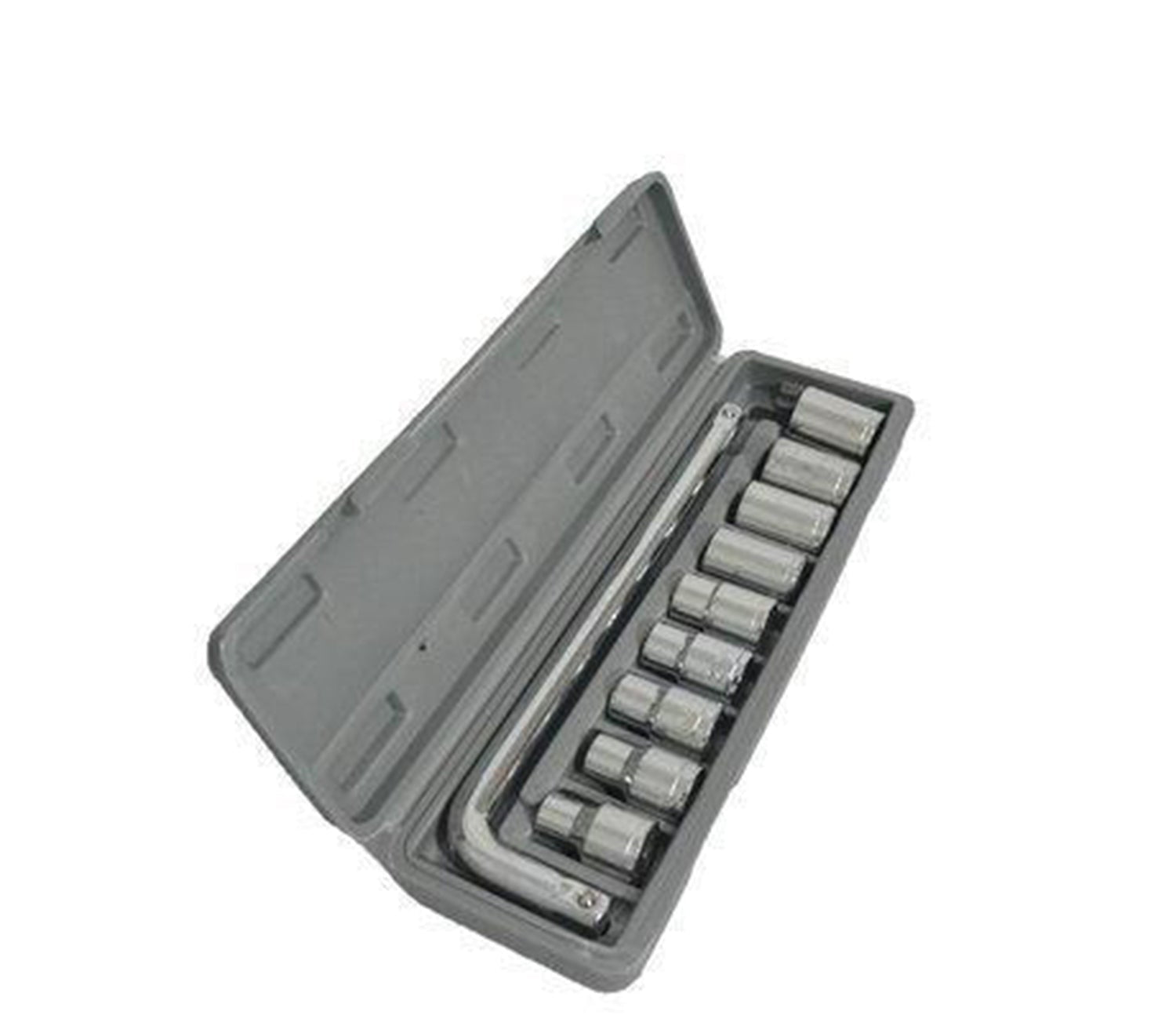 Drive socket wrench set, 6-point sockets, 3/8 in.
