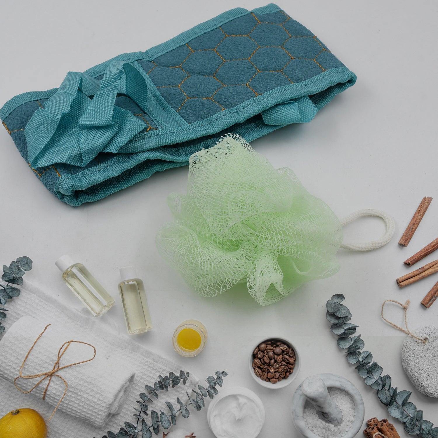 Dual-Sided Bath Scrubber Set