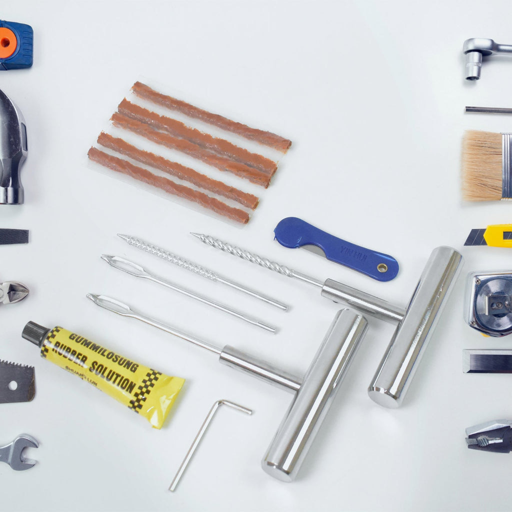 Portable Tire Repair Tool Kit - Set of 13