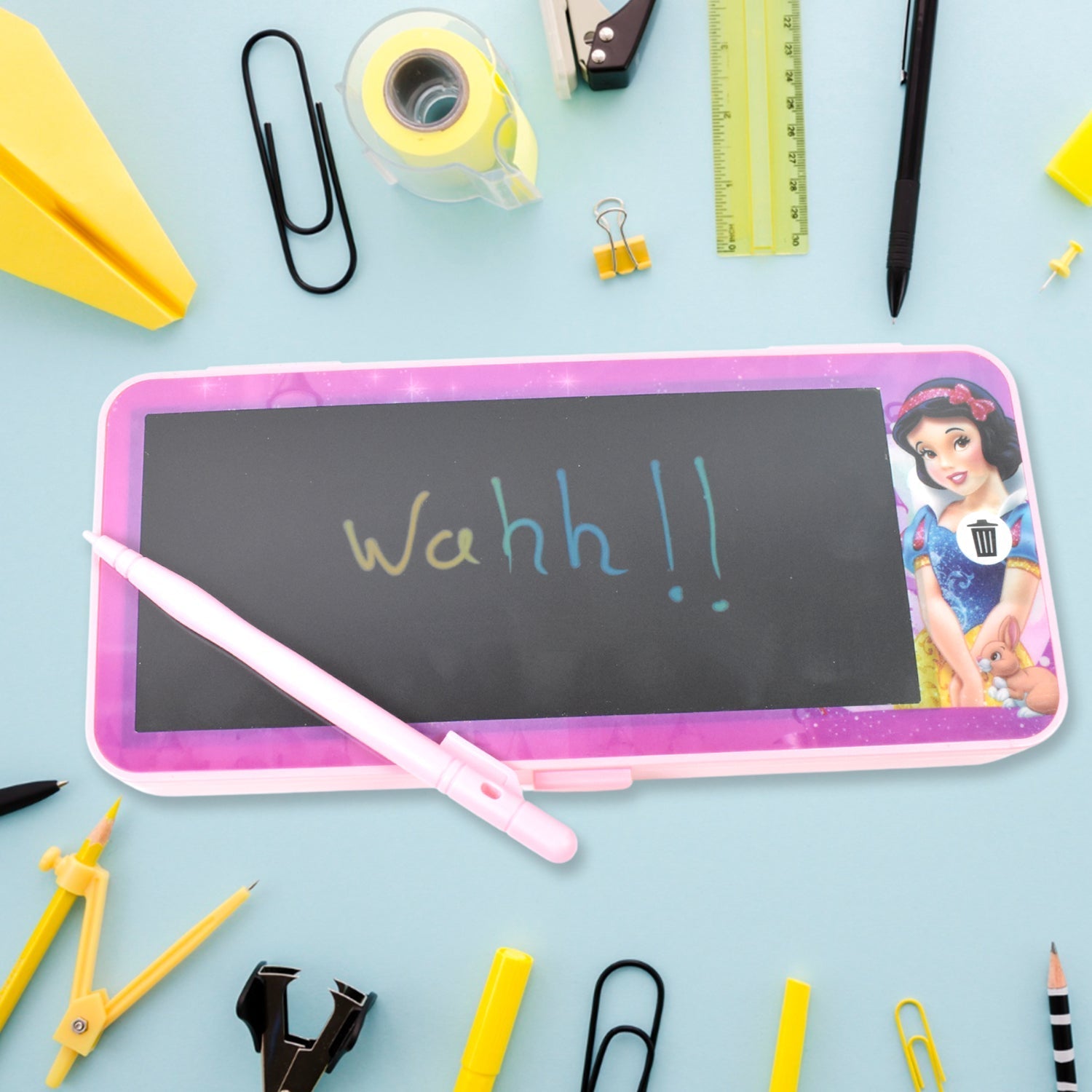 LED Pen Case with Compass - Pink