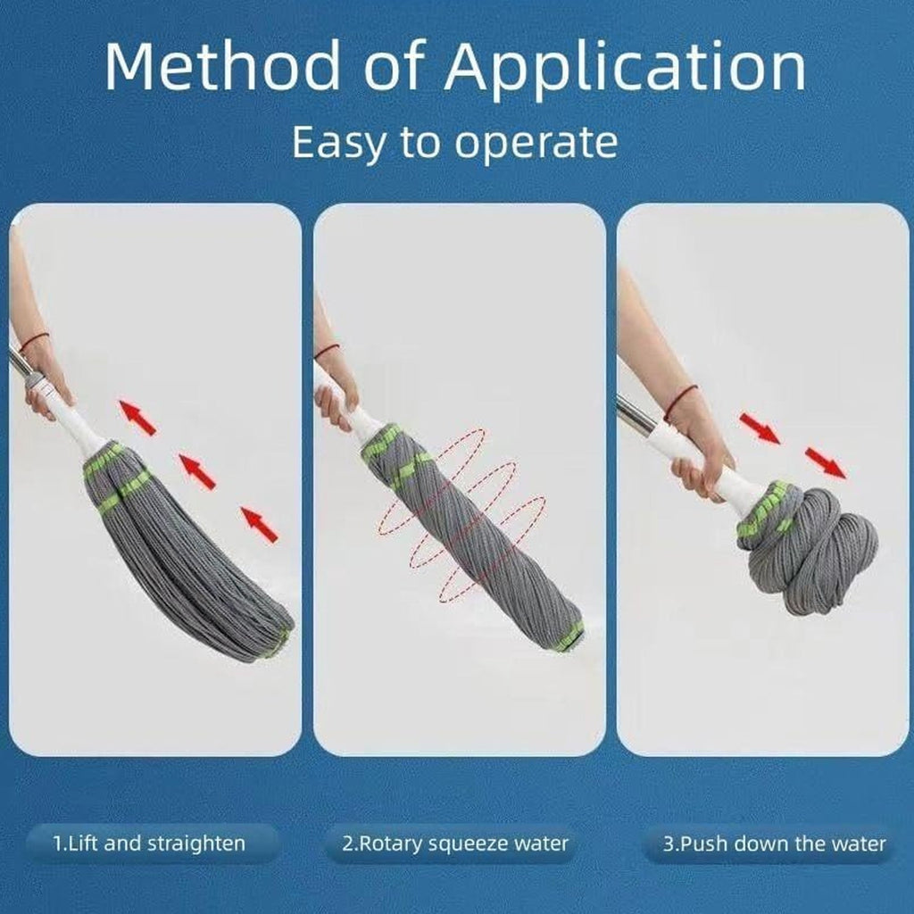 Self-Wringing Twist Mop, Stainless Handle