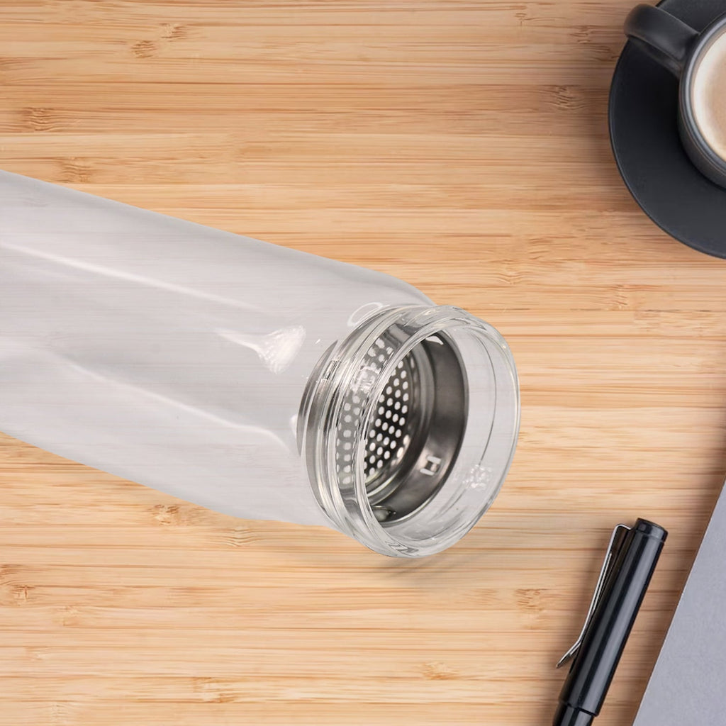 Outdoor Glass Water Bottle with Steel Lid - 500ml