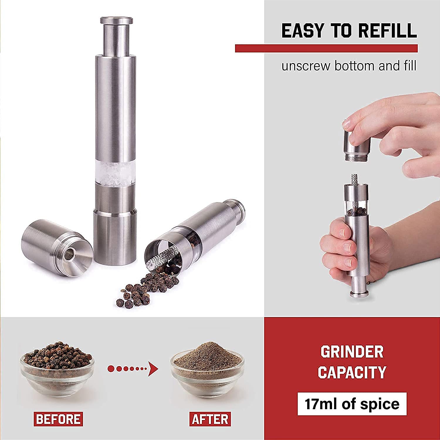 Stainless Steel Thumb Presser Grinder