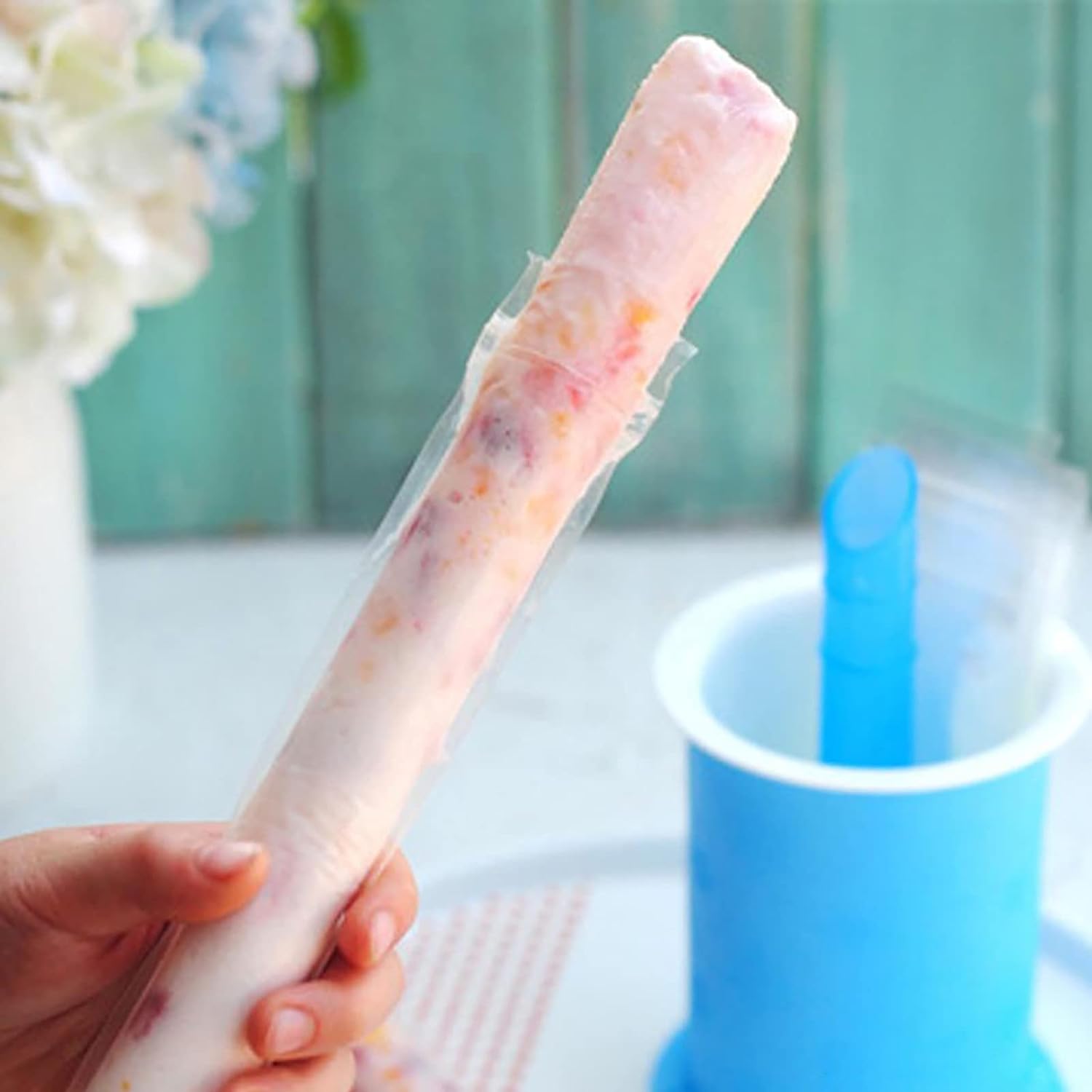 Manual Popsicle Maker with Reusable Molds