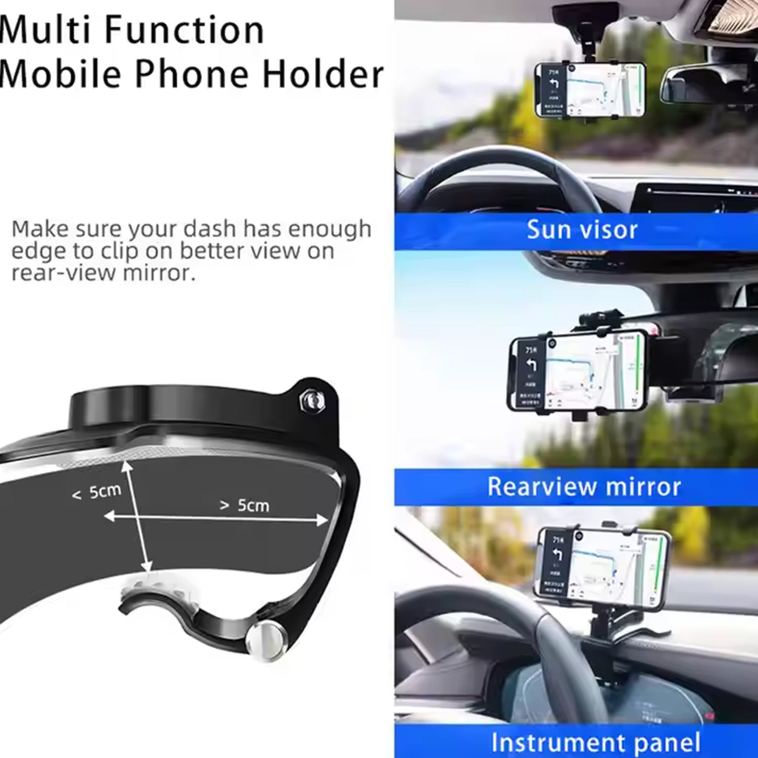 360° Rotating Car Phone Holder Clip