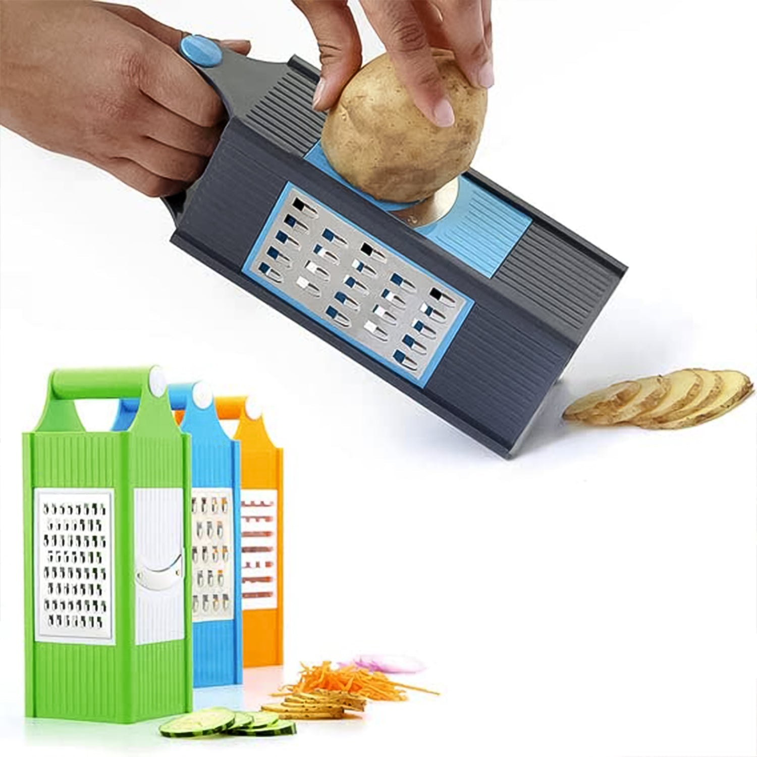 4-in-1 Steel and Plastic Fruit & Vegetable Slicer