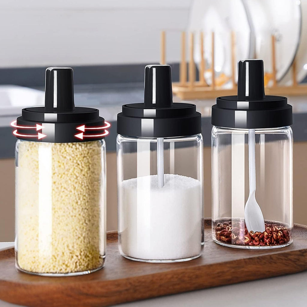 Multipurpose Spice Box with Glass Jars