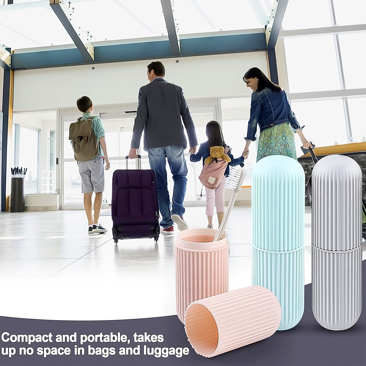 Portable Capsule Brush Case  - Set of 3