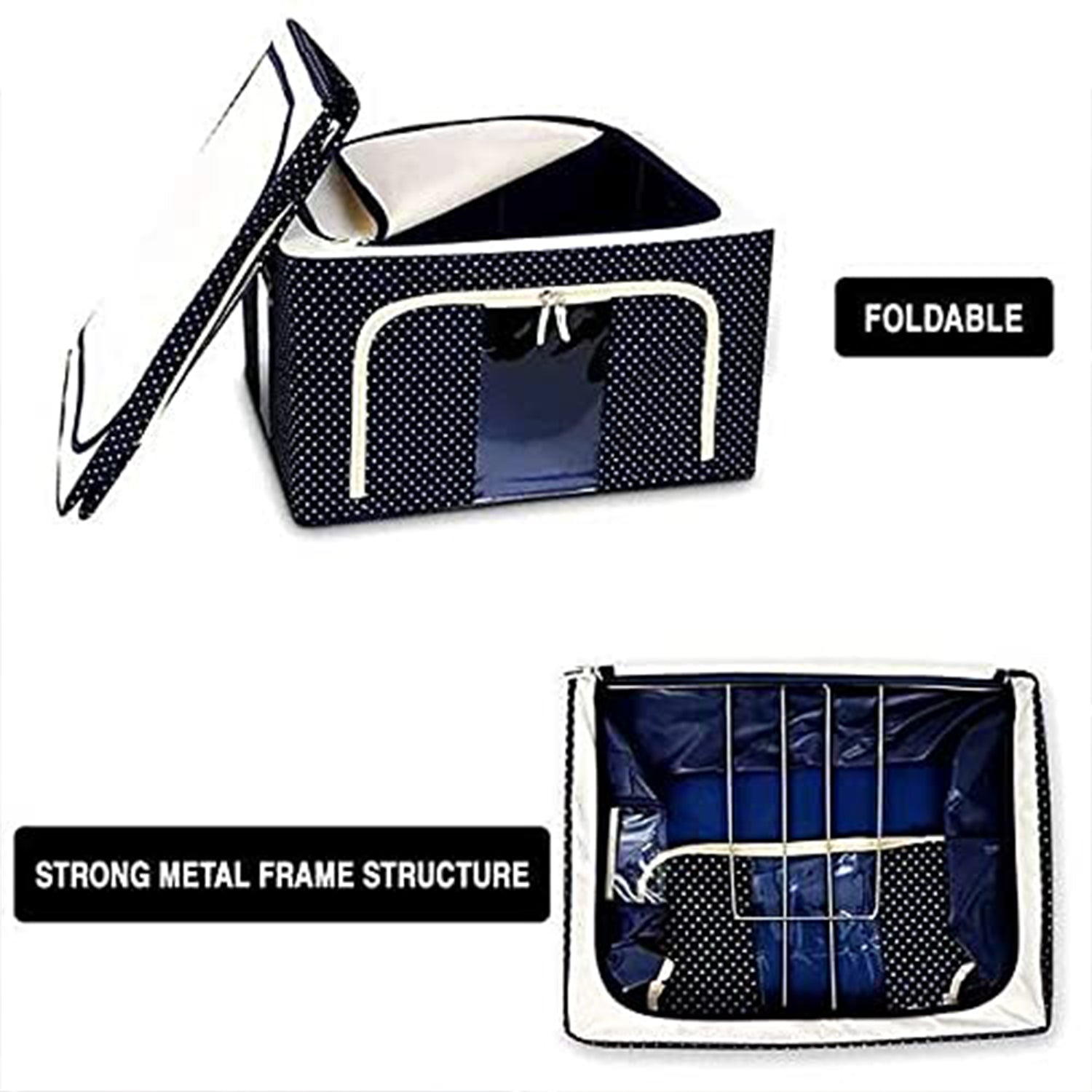 Foldable Steel Clothes Organizer Storage Bag