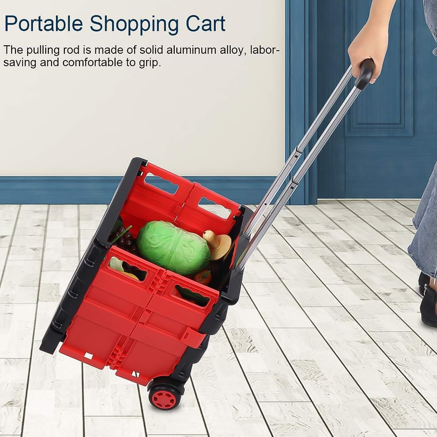 Foldable Food Basket – Shopping Trolley