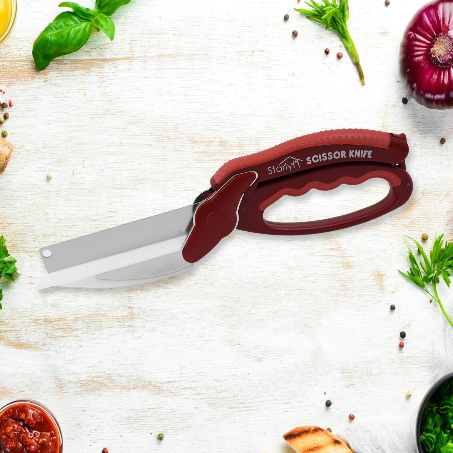 2-in-1 Kitchen Scissors with Chopping Board