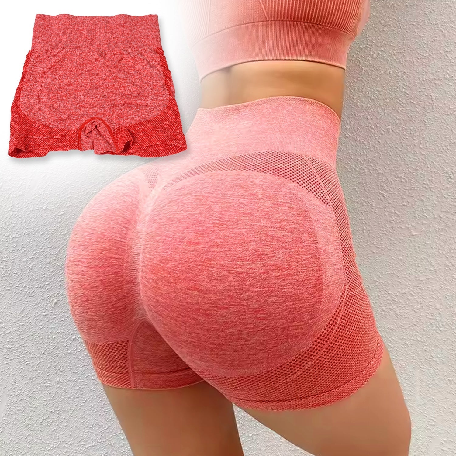 High-Elastic Peach Hip Shorts