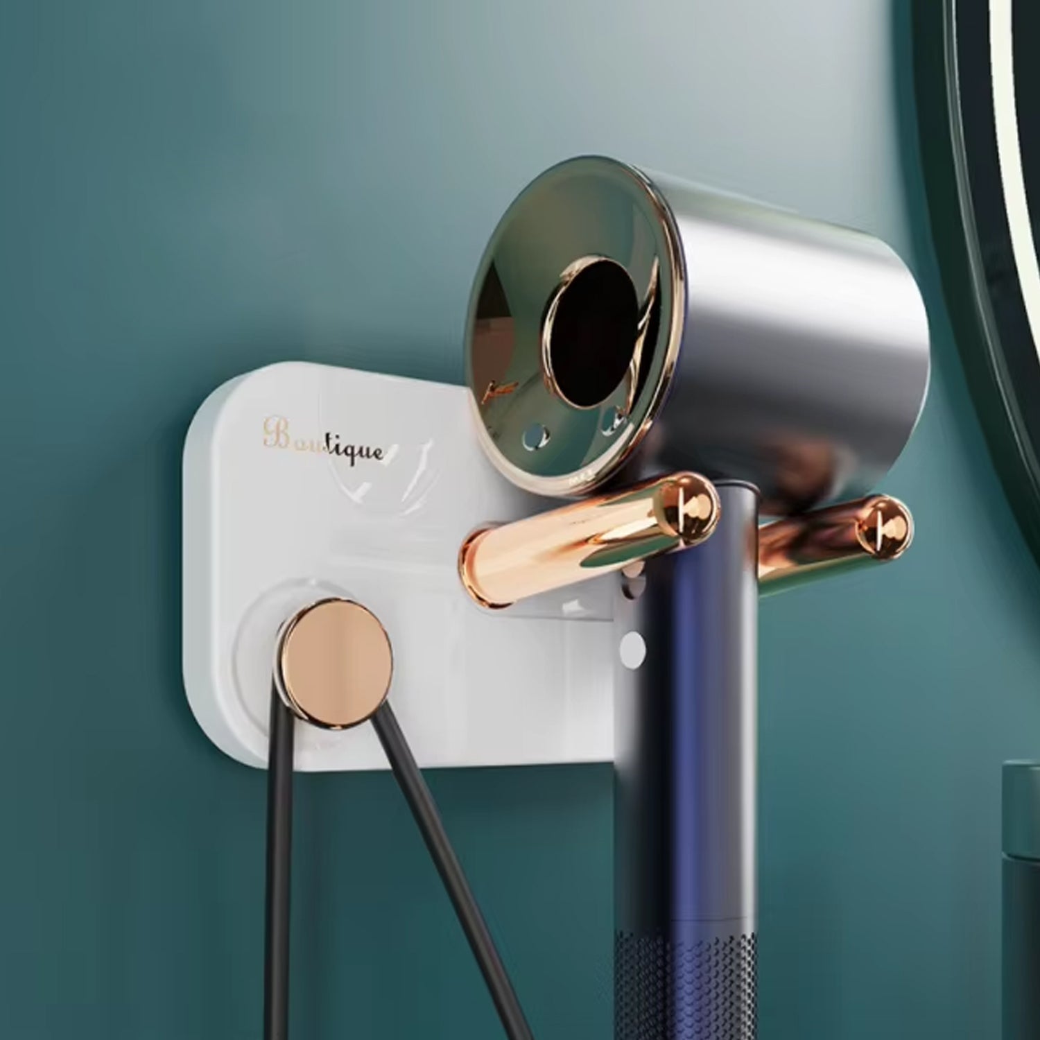 Wall-Mounted Hair Dryer Holder