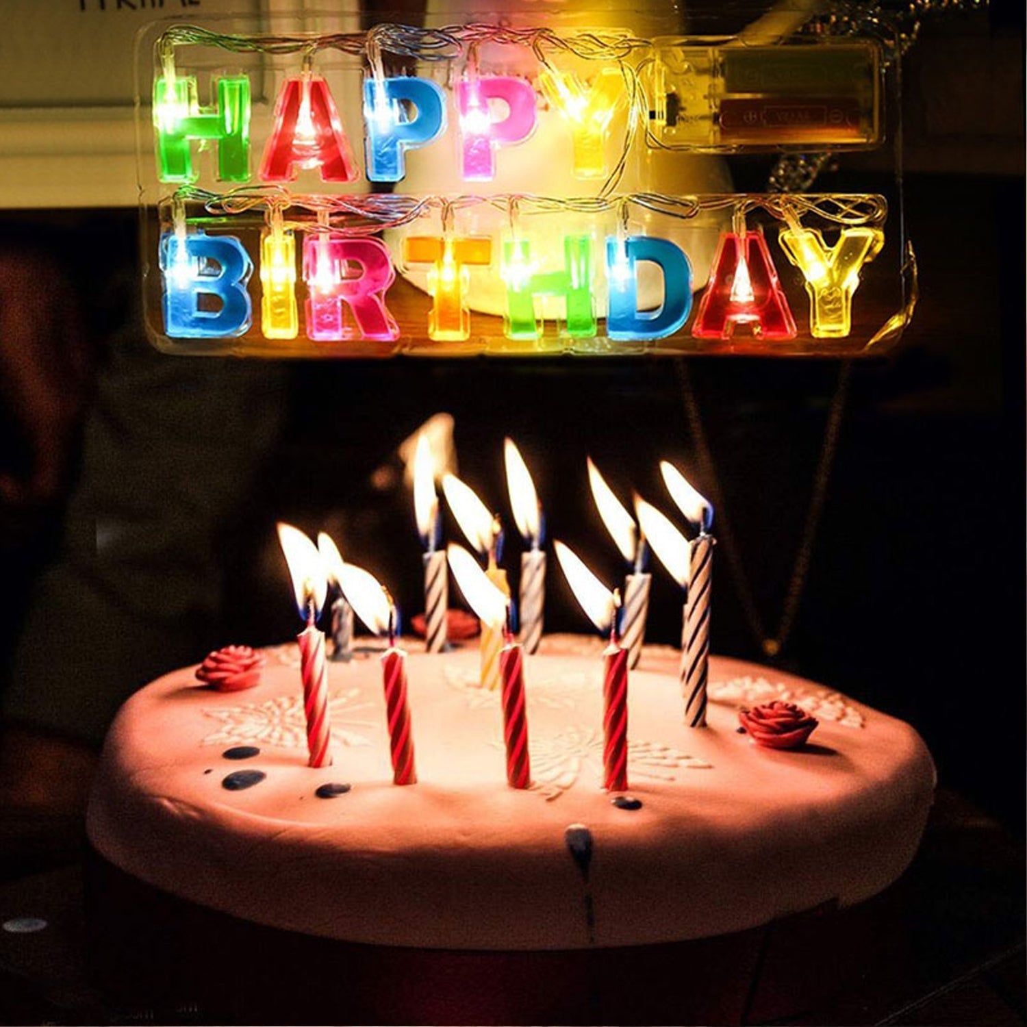 Happy Birthday 13 LED Letter String Lights