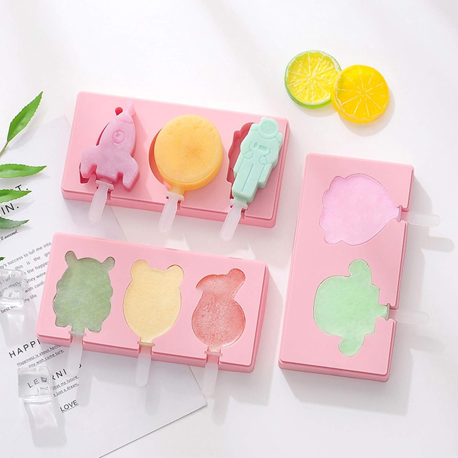 Silicone Popsicle Molds with Lids