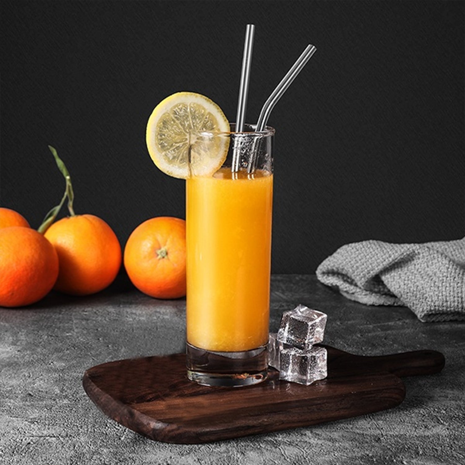 Stainless Steel Straw Set (4 Straws + 1 Brush)