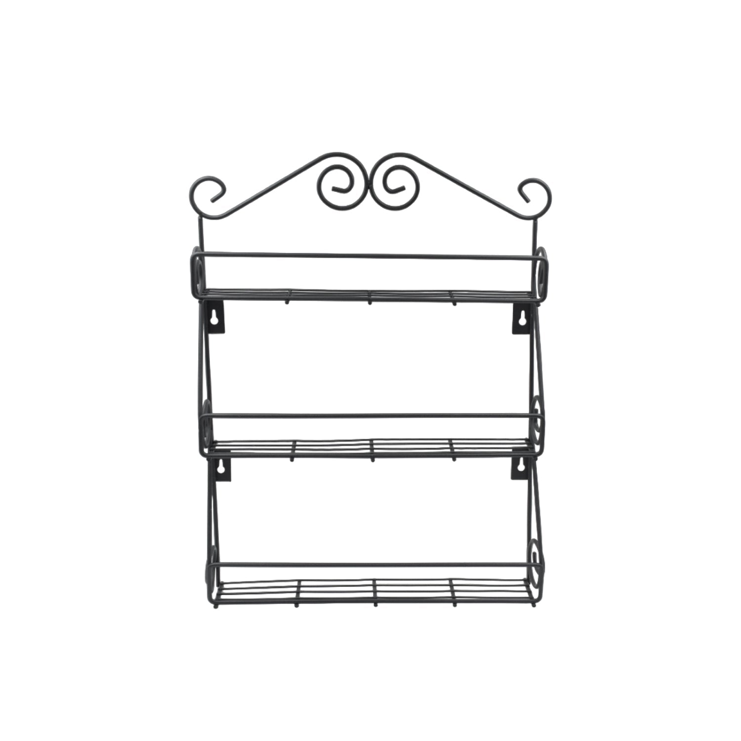 Wall Mounted Iron Shelf with 3 Racks
