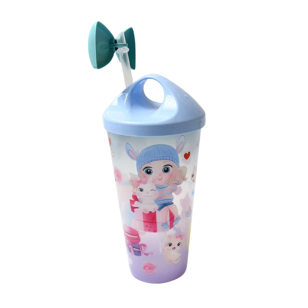 Unicorn Water Bottle with Straw & Light