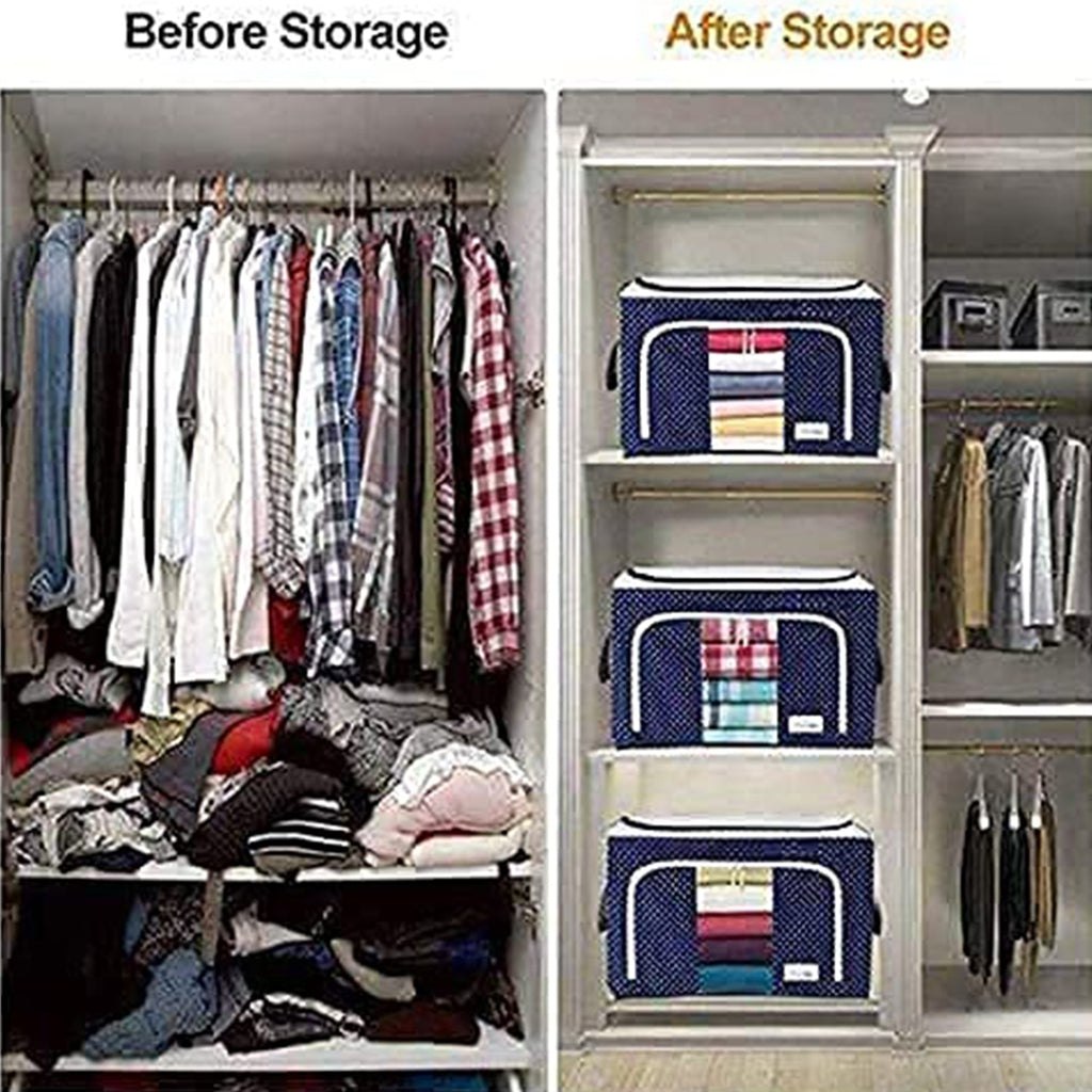 Foldable Steel Clothes Organizer Storage Bag