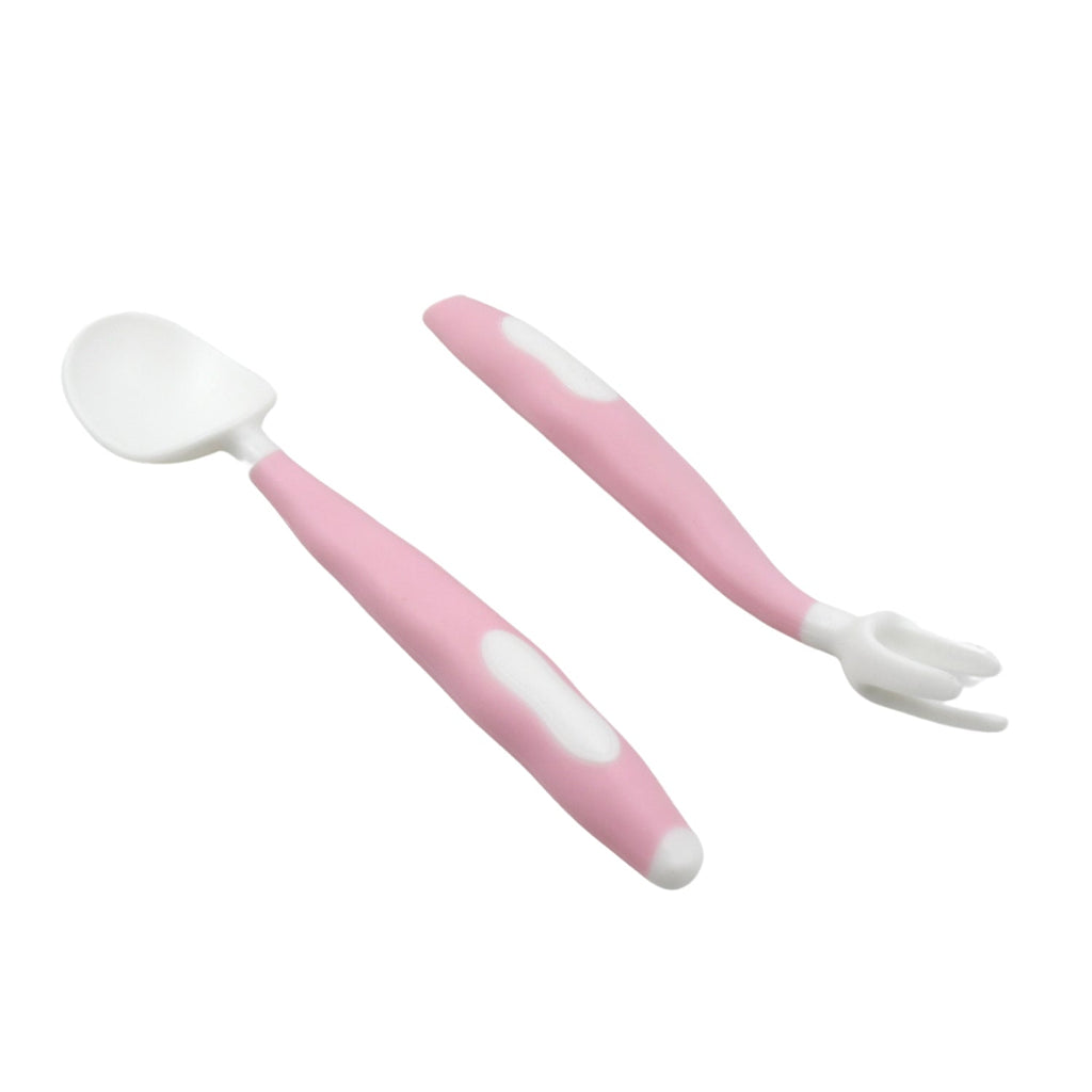 Bendable Silicone Kids Spoon & Fork Set