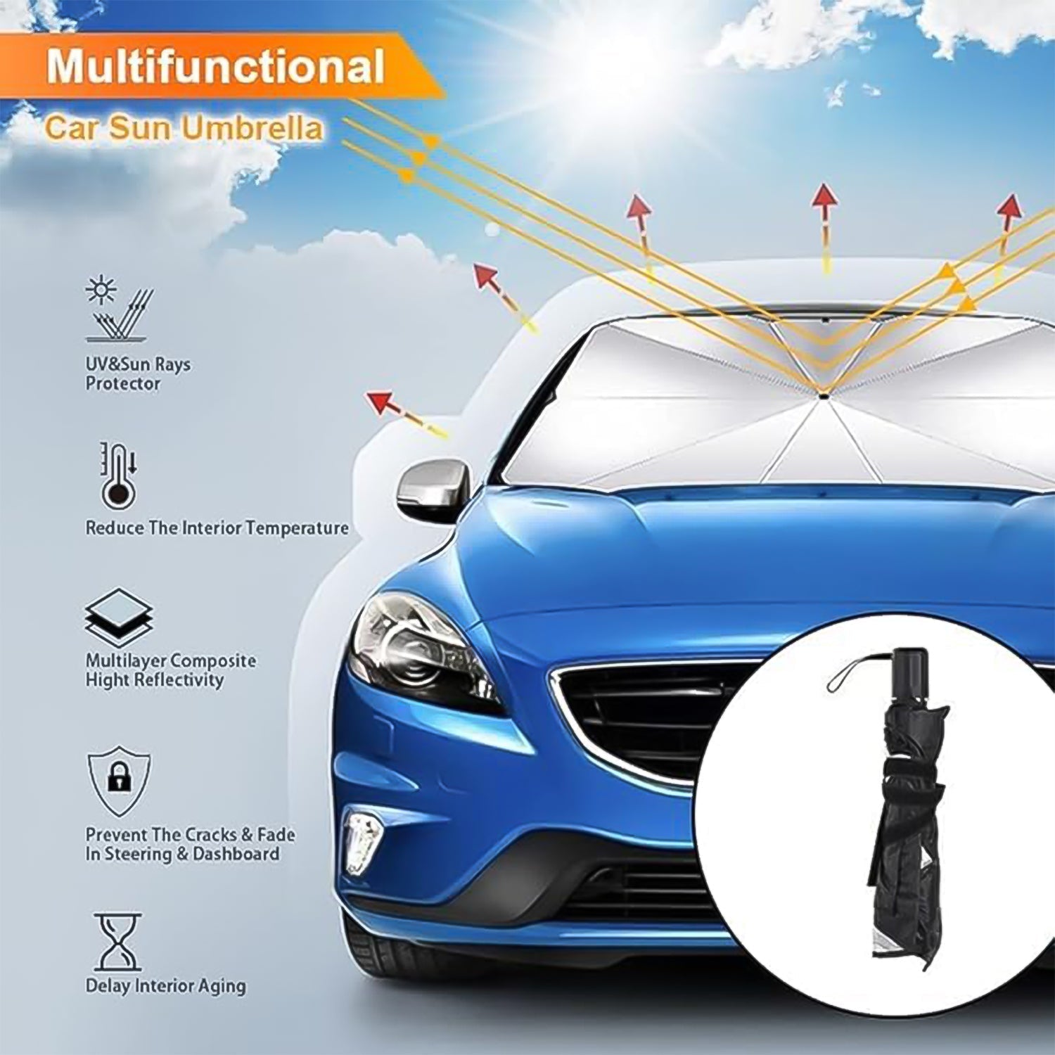 Windshield Umbrella for Car Protection